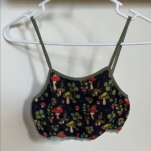 Mushroom Print Bralette Top